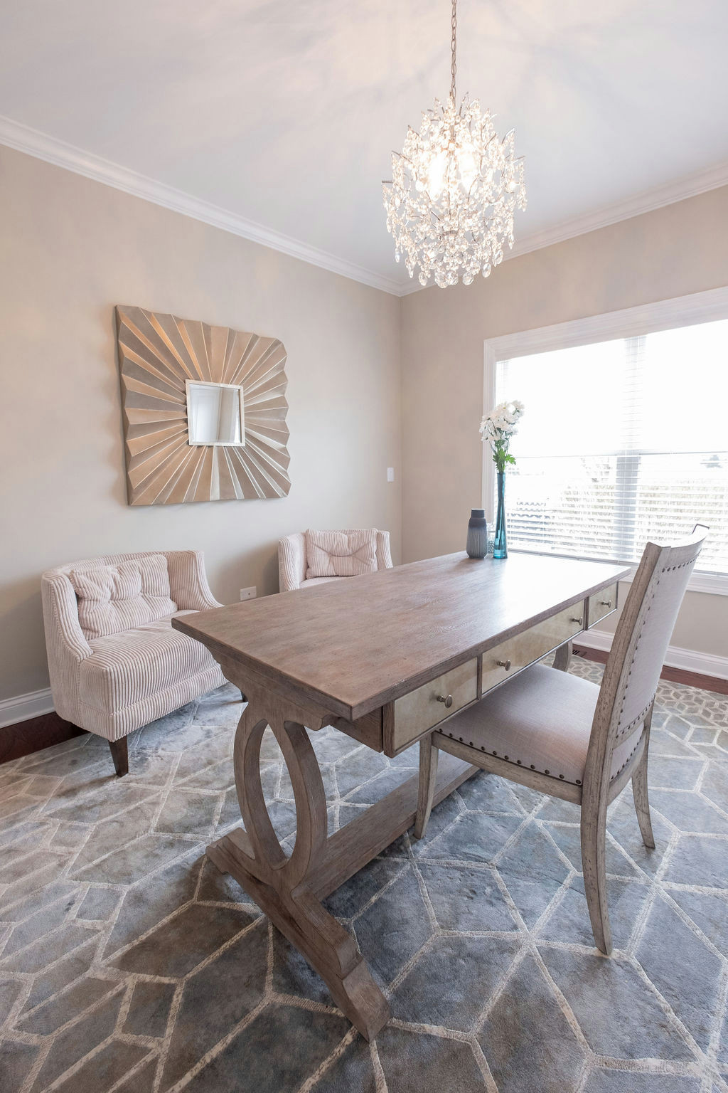 California Chic Style Living Room and Office