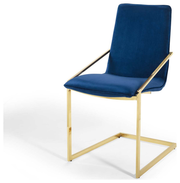 Side Dining Chair, Velvet, Metal, Gold Black, Modern, Cafe Bistro