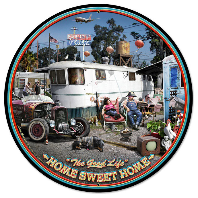 Good Life Round Metal Sign 28 x 28 Inches