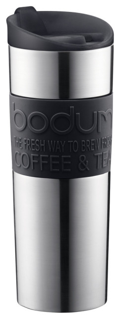 Bodum Travel Mug Vacuum Travel Mug Large 0 45 L 15 Oz S S Contemporary Thermoses By Bodum Usa Inc