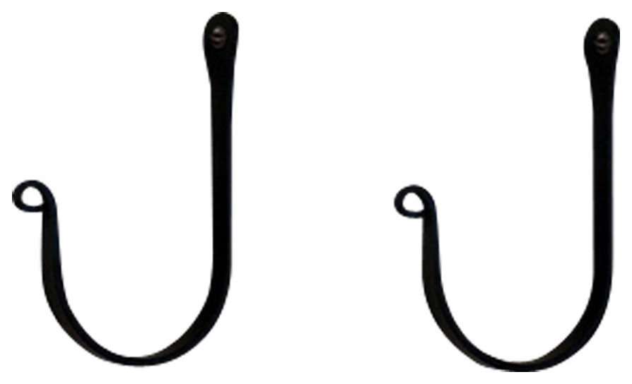 Primitive Curtain Swag Brackets, Set of 2 Traditional Window