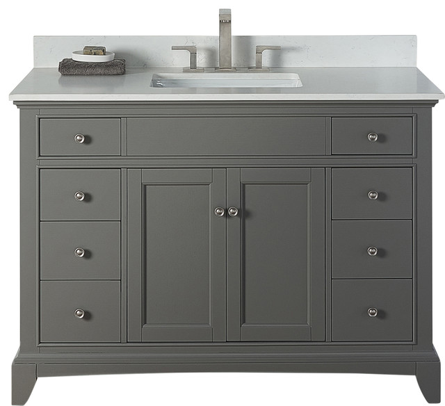 Fairmont Designs Smithfield 48 Single Vanity Medium Gray Transitional Bathroom Vanities And Sink Consoles By Lu Kitchen Bath Houzz Fairmont Designs Smithfield 48 Single, Fairmont Designs Gray 30 Vanity