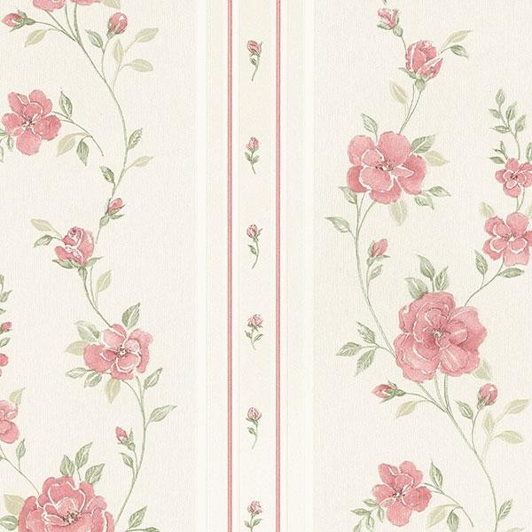 Rose Stripe Ivory, Blush, Pink, MD29443 Traditional Wallpaper by