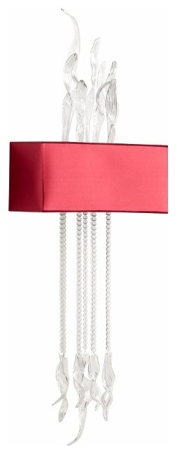 Islet Red and Clear One-Light Wall Sconce