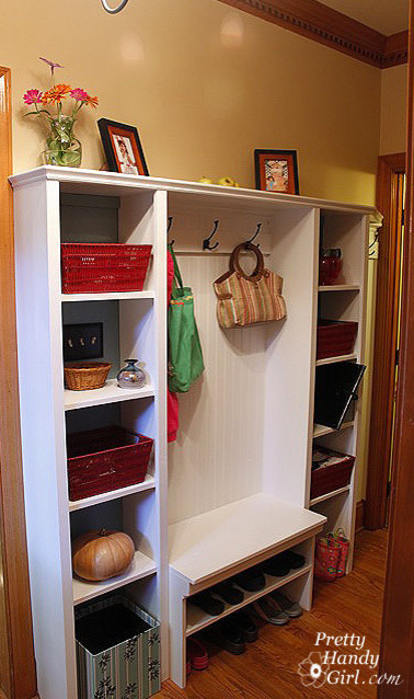 Hallway Storage Towers Traditional Entry Raleigh By