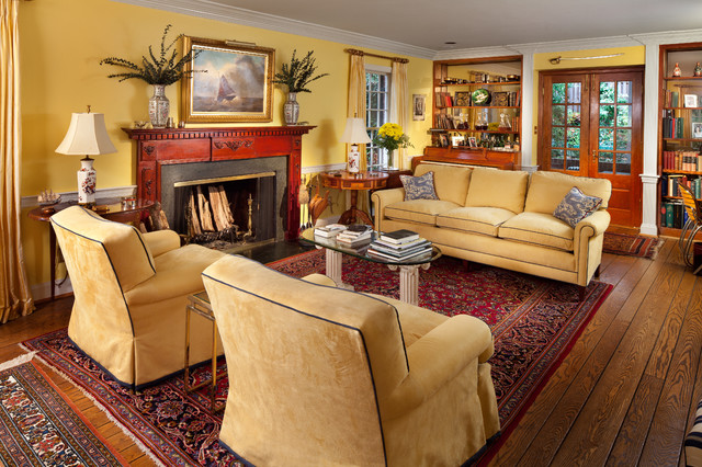 Warm and Welcoming Living Room - Traditional - Living Room - DC Metro ...