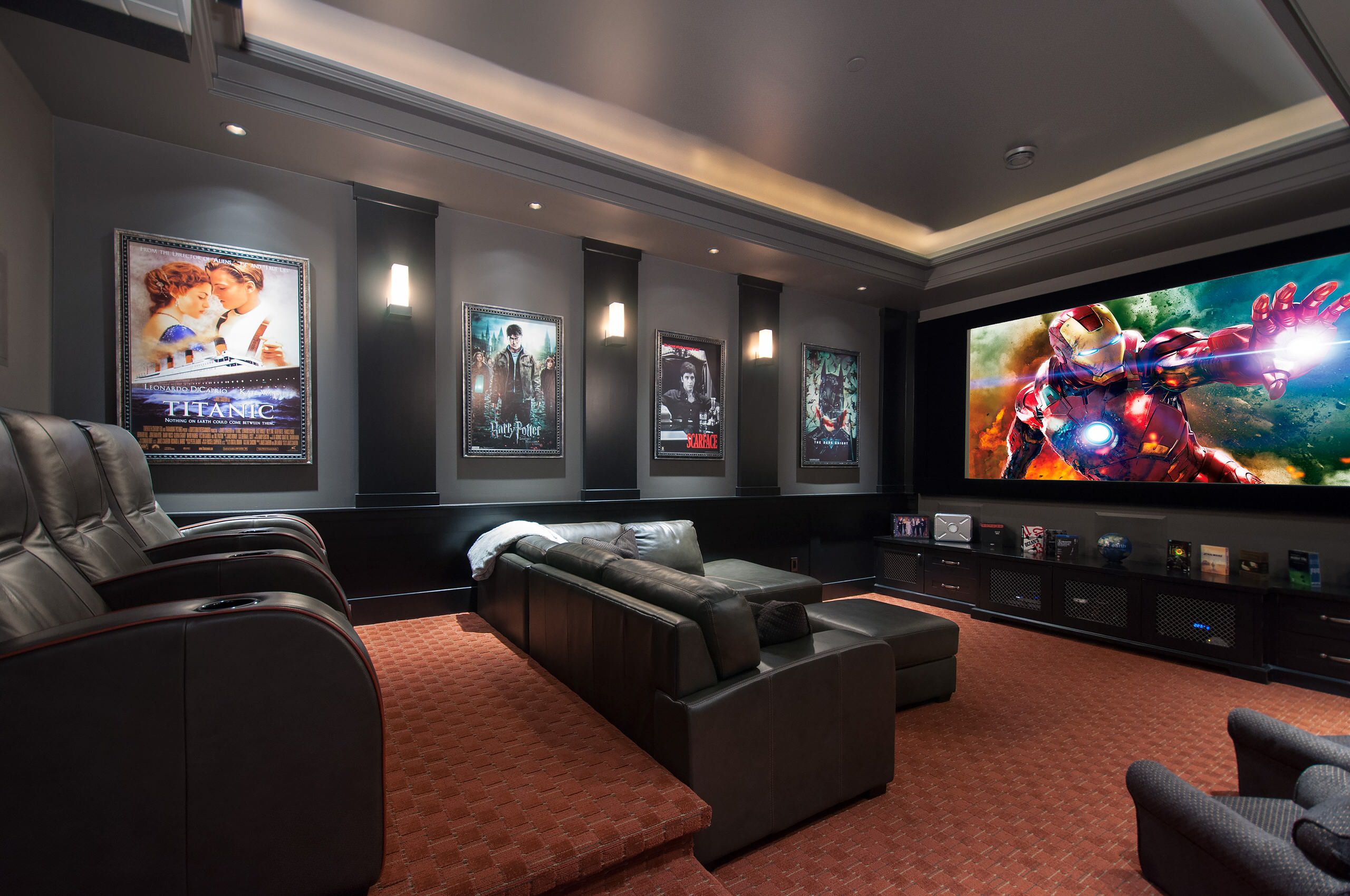 Craftsman Design Home Theater Styles
