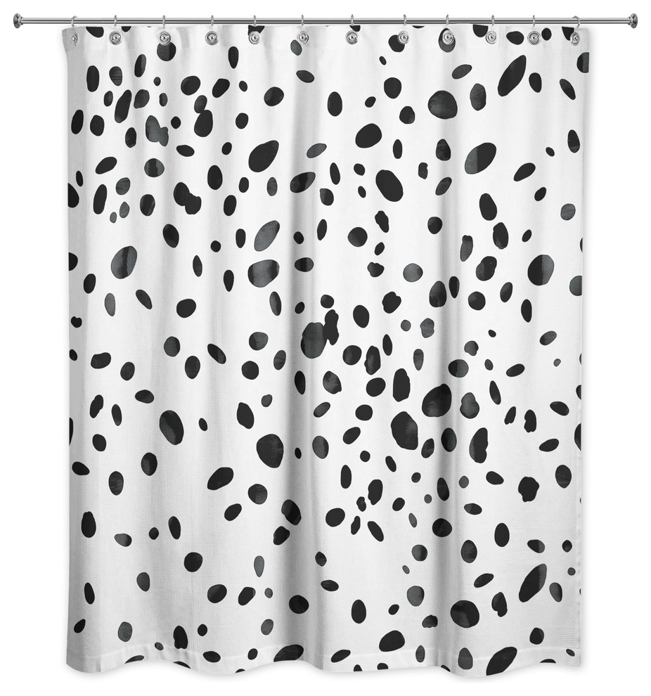 Dalmatian Spots Shower Curtain Contemporary Shower Curtains by