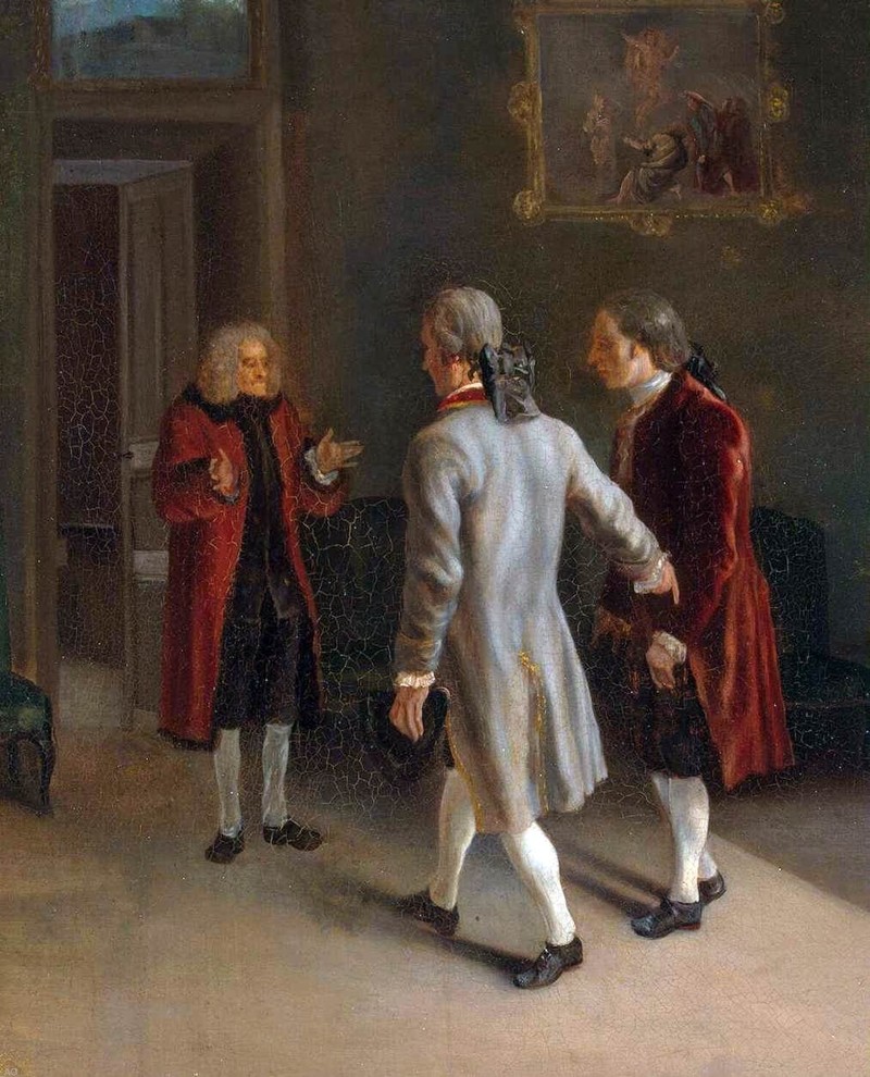 Jean Huber Voltaire Welcoming his Guests, 16"x20" Premium Archival Print