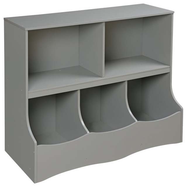 Badger Basket Co. Multi-Bin Storage Cubby, Gray - Transitional - Toy Organizers - by clickhere2shop
