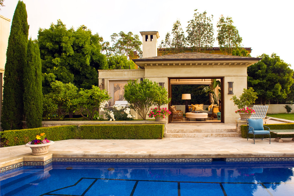 Design ideas for a traditional pool in Orange County.