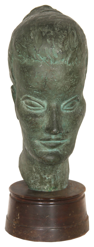 Ruth Gutman, Woman With Bun, Bronze Sculpture
