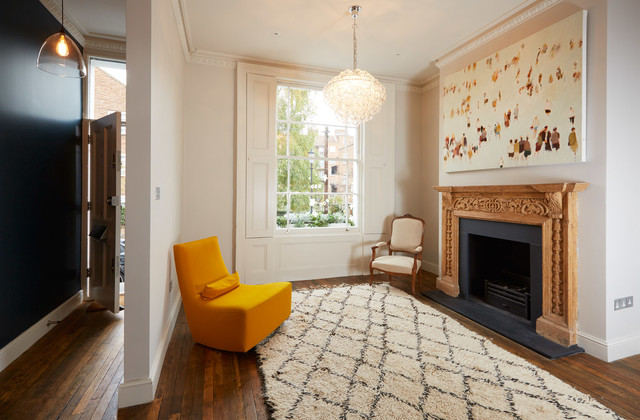 Notting Hill Family home midcentury-living-room
