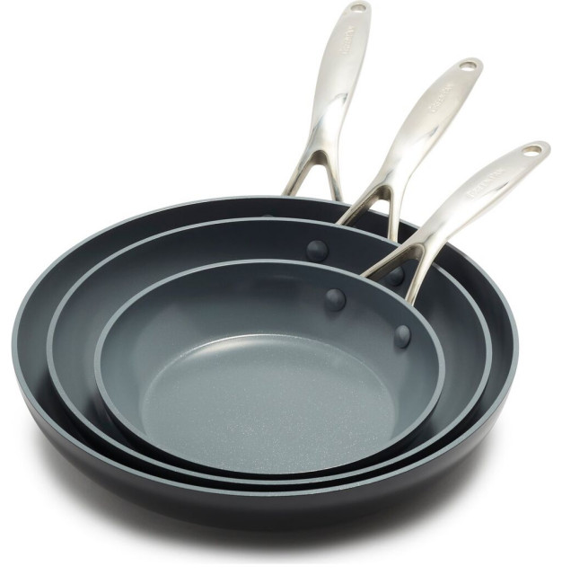 GreenPan Valencia Pro Collection 3 Pack 8", 9.5", 11" Frypans *NEW