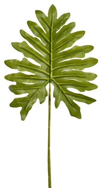 Serene Spaces Living Large Faux Philodendron Stem, Set Of 12 - Tropical 