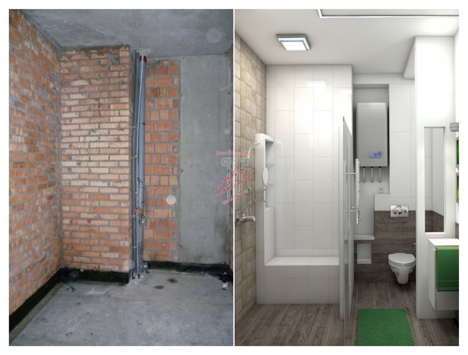 Москва. Отрадное. Дизайн-проект. До и после.