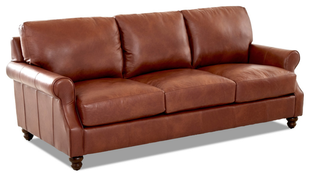 winston leather sofa set