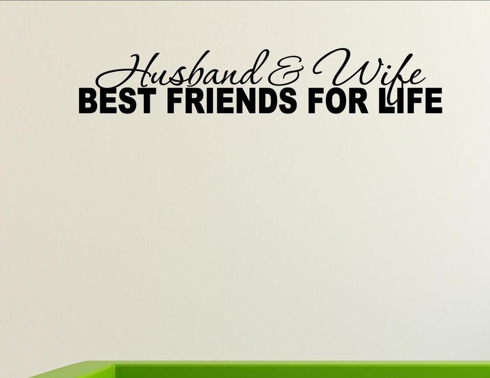 Husband And Wife Best Friends For Life Wall Decor Stickers Contemporary Wall Decals By