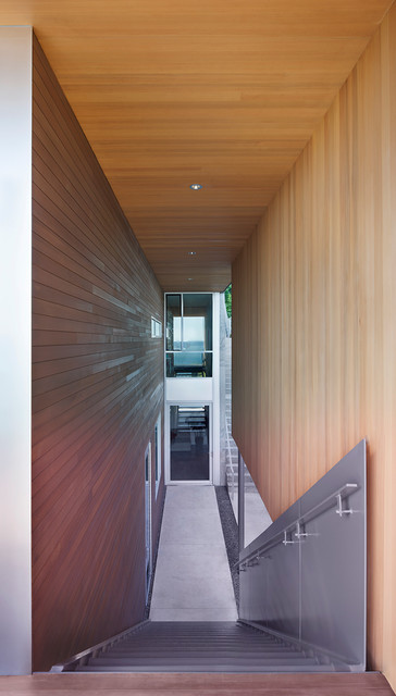 Russet modern-fasad