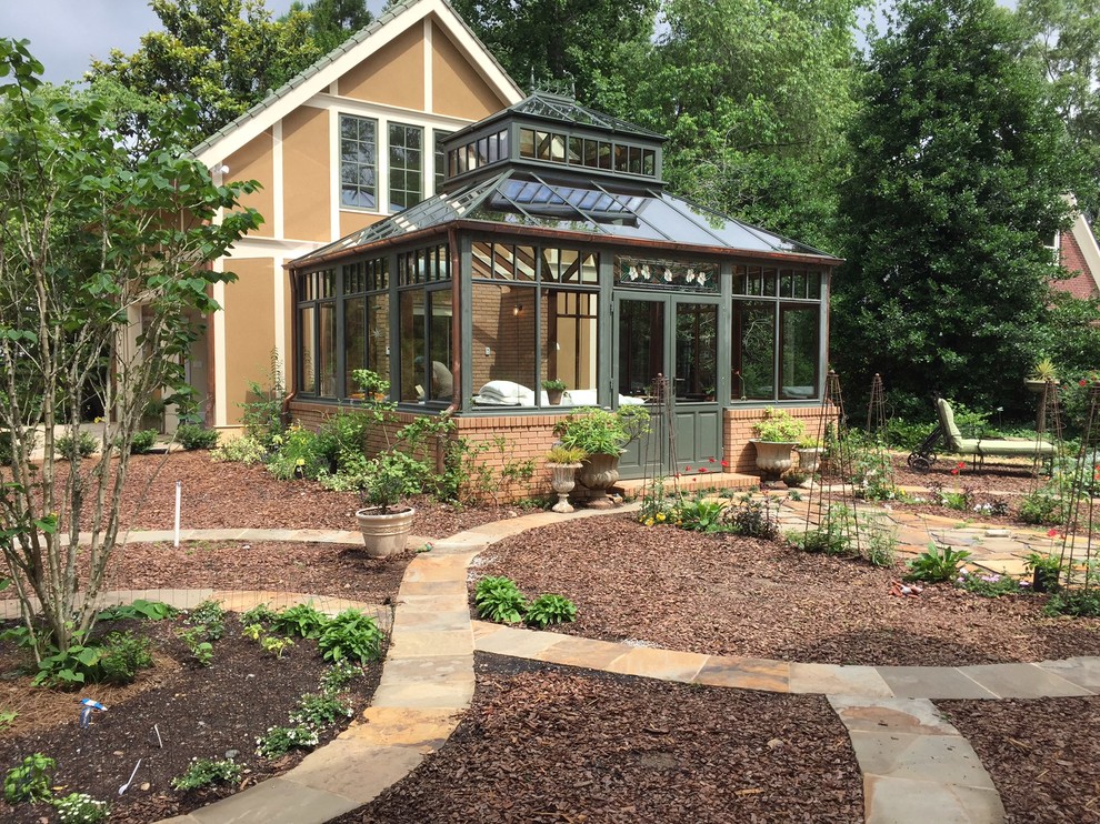 Example of a transitional sunroom design in Atlanta