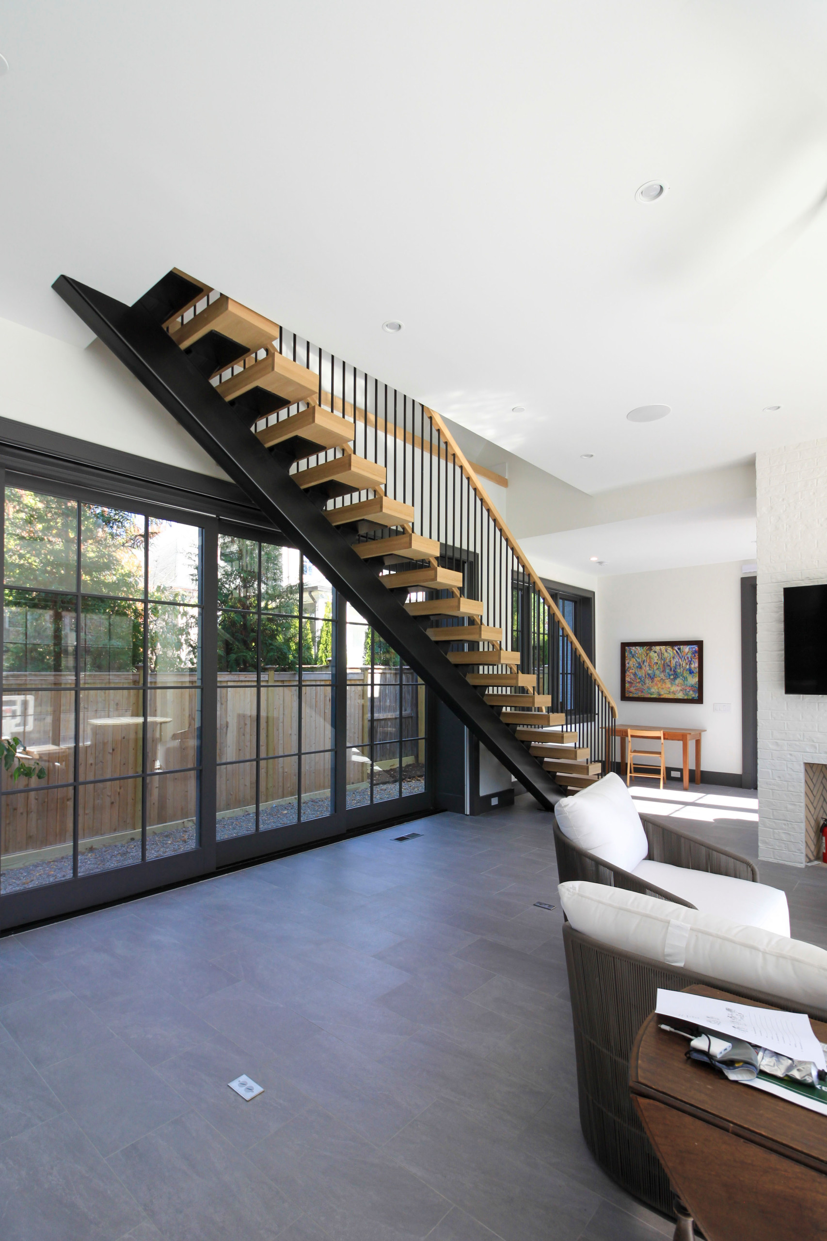 96_Dramatic cantilevered no-riser staircase, Bethesda, MD 20814