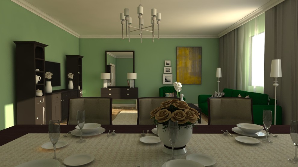 Гостинная комната в 3-х комнатной квартире