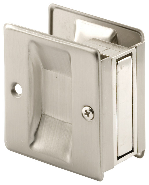 Prime Line N 7238 Pocket Door Passage Pull Satin Nickel