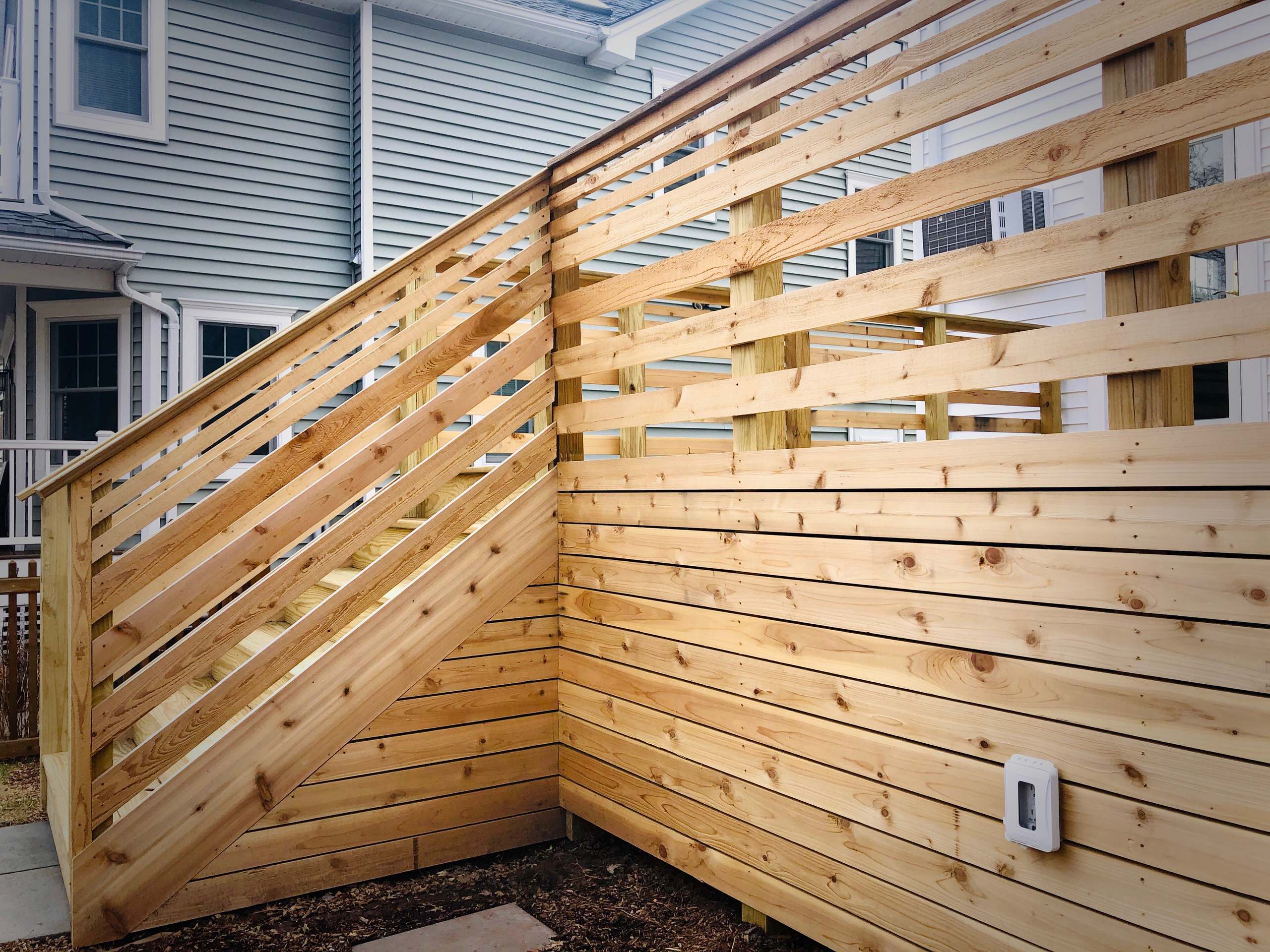 Contemporary Cedar Deck - Detail