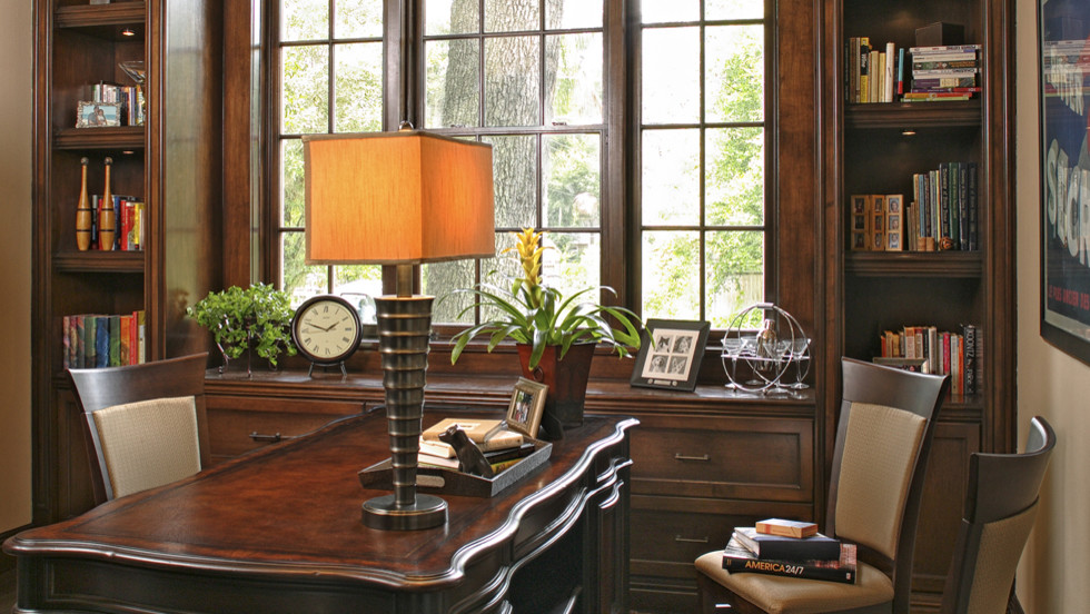 Inspiration for a traditional home office in Other.