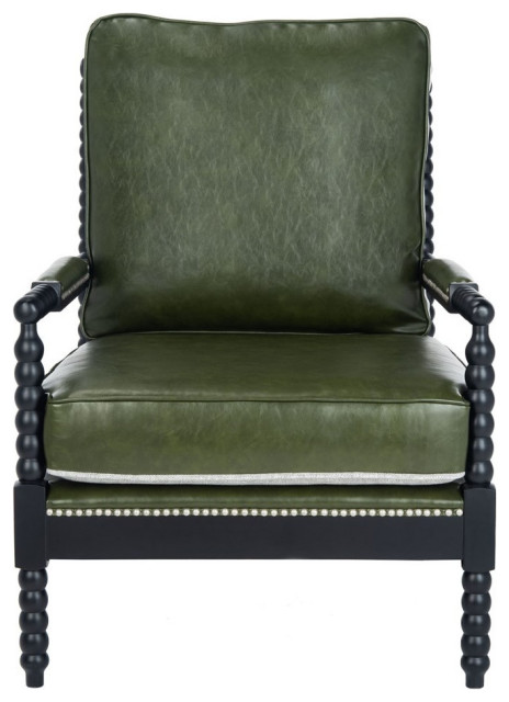 Sancia Leather Armchair Forest Green