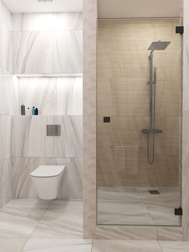 Этюд в теплых тонах: 4-комнатная квартира 106 м2