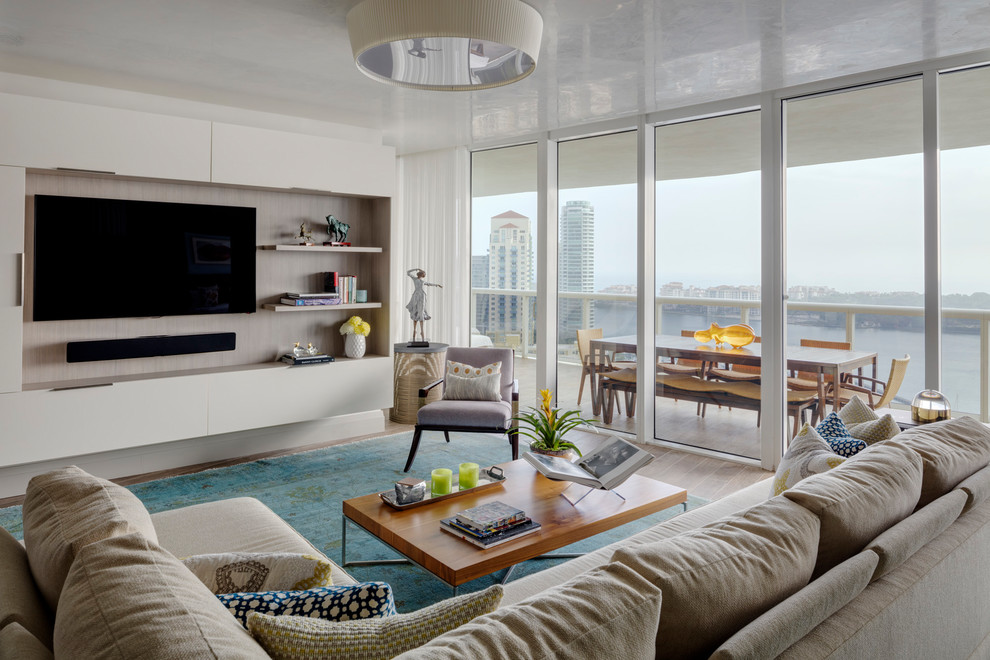 Miami Beach Highrise- Living Room - Contemporary - Living Room - Miami ...