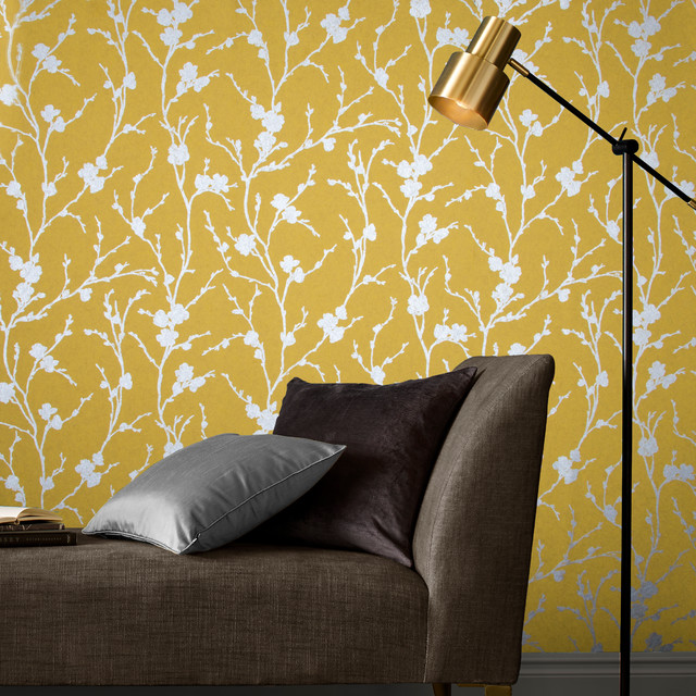 Meiying Saffron Wallpaper asiatisk-dagligstue