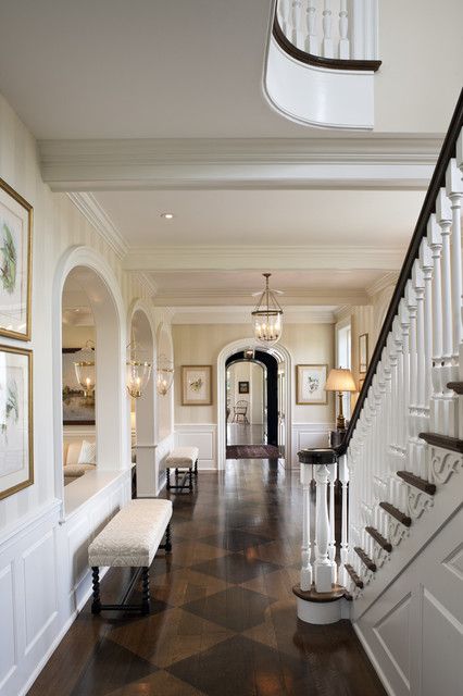 Villanova Residence - stair hall - Traditional - Staircase ...