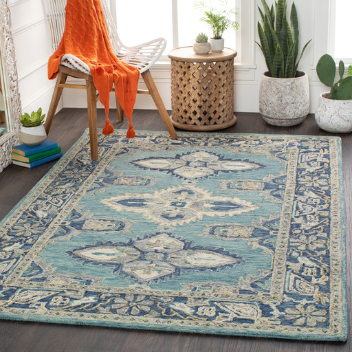 Milwaukee Updated Vintage Farmhouse Area Rug Mediterranean Area