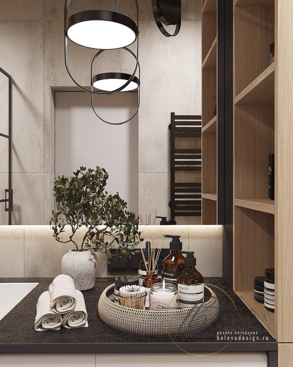 Современный стиль с элементами лофта, 80 м2