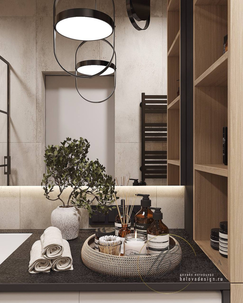 Современный стиль с элементами лофта, 80 м2