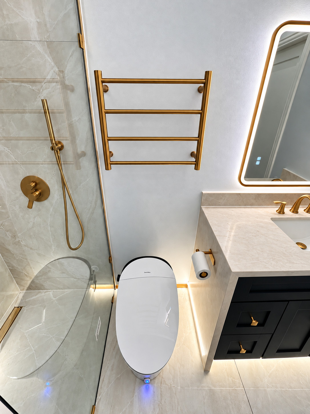 Guest Contemporary Modern Bathroom Remodeling in Cypress, TX