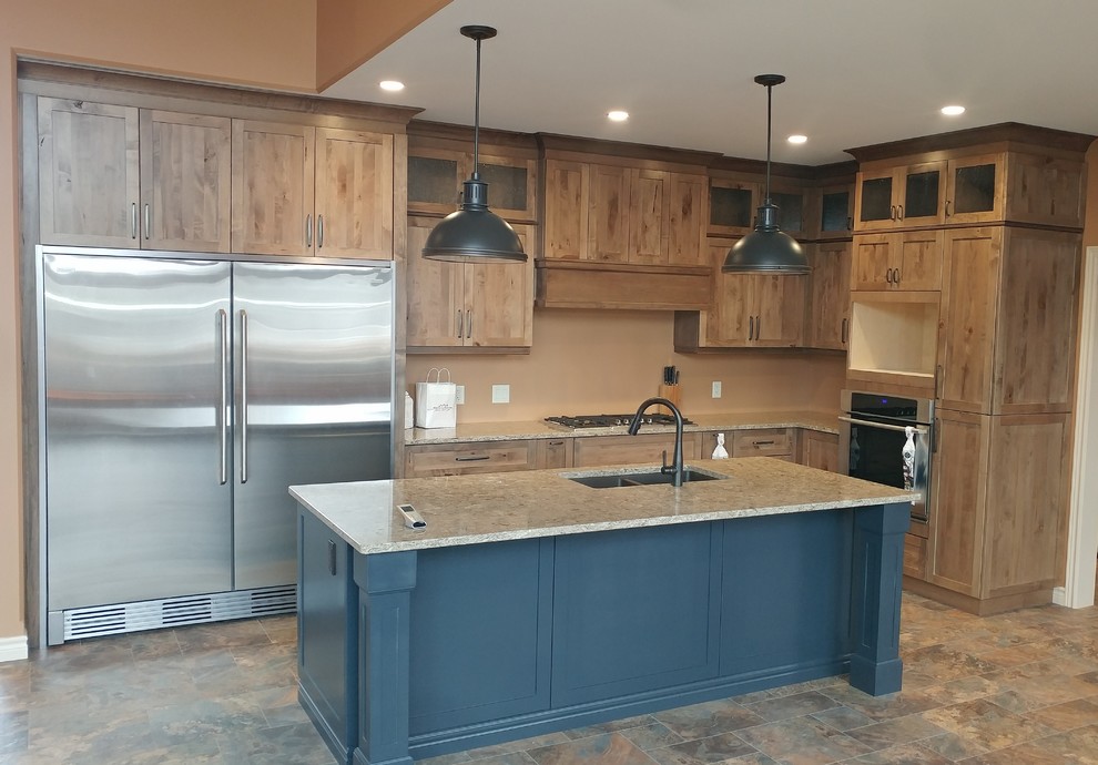 Inspiration for a rustic kitchen remodel in Toronto