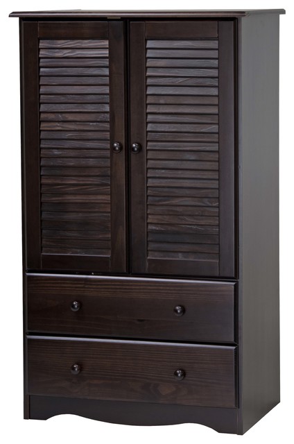 100% Solid Wood Petite Armoire/Wardrobe/Closet - Contemporary ... 100% Solid Wood Petite Armoire/Wardrobe/Closet - Contemporary ...