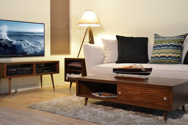 mid century modern furniture - mayan mocha - modern - living room