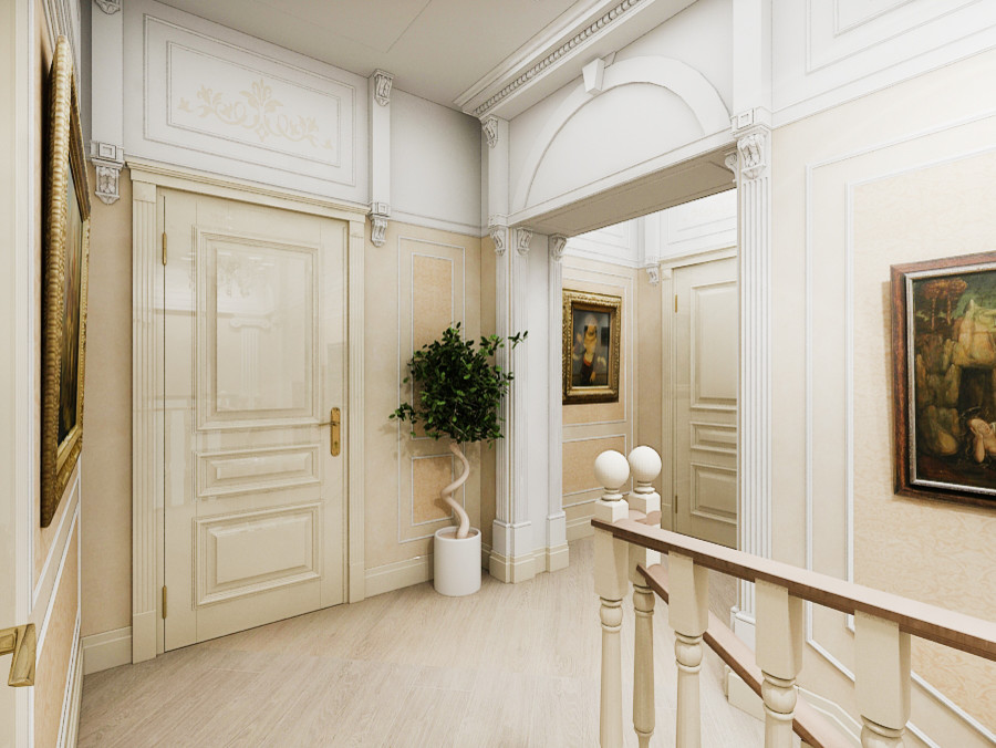 Интерьер загородного дома у озера