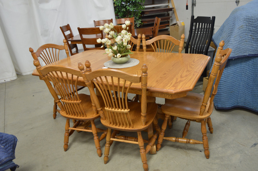 42 x 66 Clip corner table with Royal harvest chairs