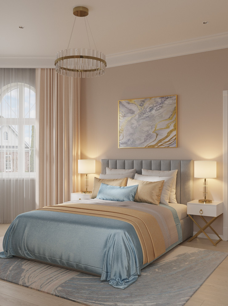 Спальня неоклассика с элементами арт-деко