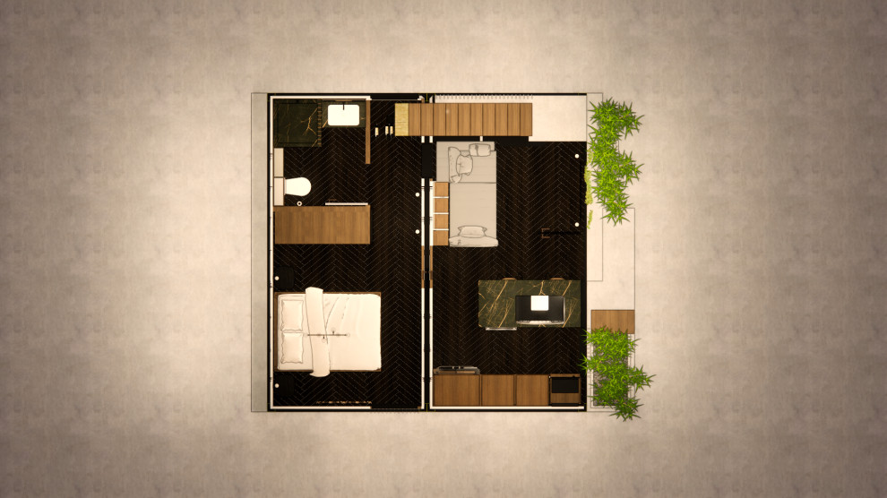 Inspiration for a contemporary home design remodel in Orange County