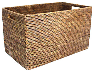 rectangular laundry basket with lid