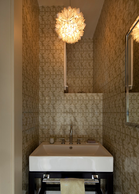 Walnut - Mill Valley trendy-lille-badevaerelse