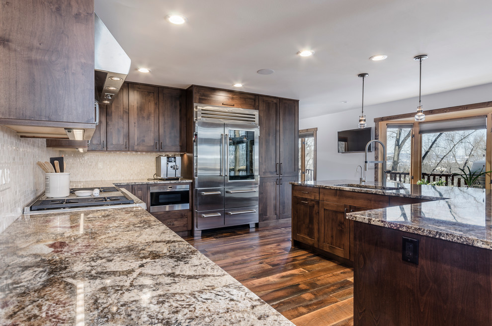 Inspiration for a large transitional kitchen remodel in Denver