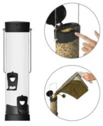 More Birds 101 Surefill No Spill Small Plastic Bird Feeder 4