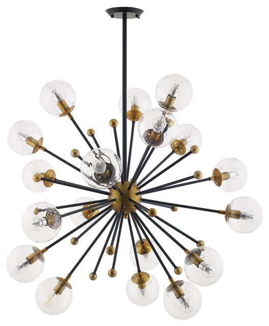 Constellation Clear Glass And Brass Ceiling Light Pendant